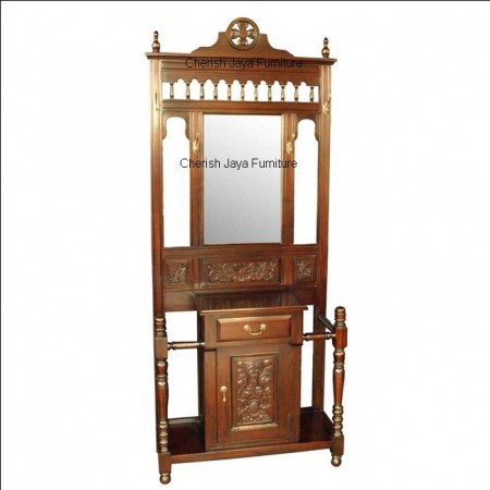 Code: HL 106-M Name: Hall Stand Size: W=95 x D=40 x H=214 cm Wood: Solid Mahogany wood.﻿
